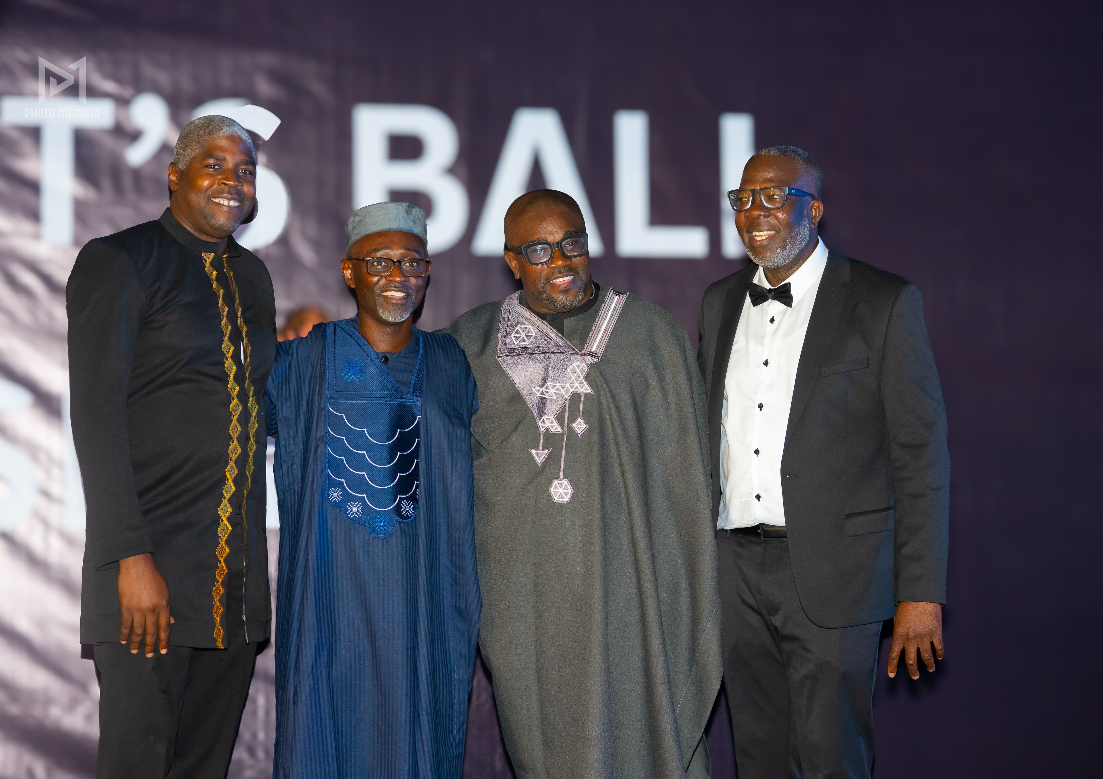 President's Ball attendees in formal black tie attire