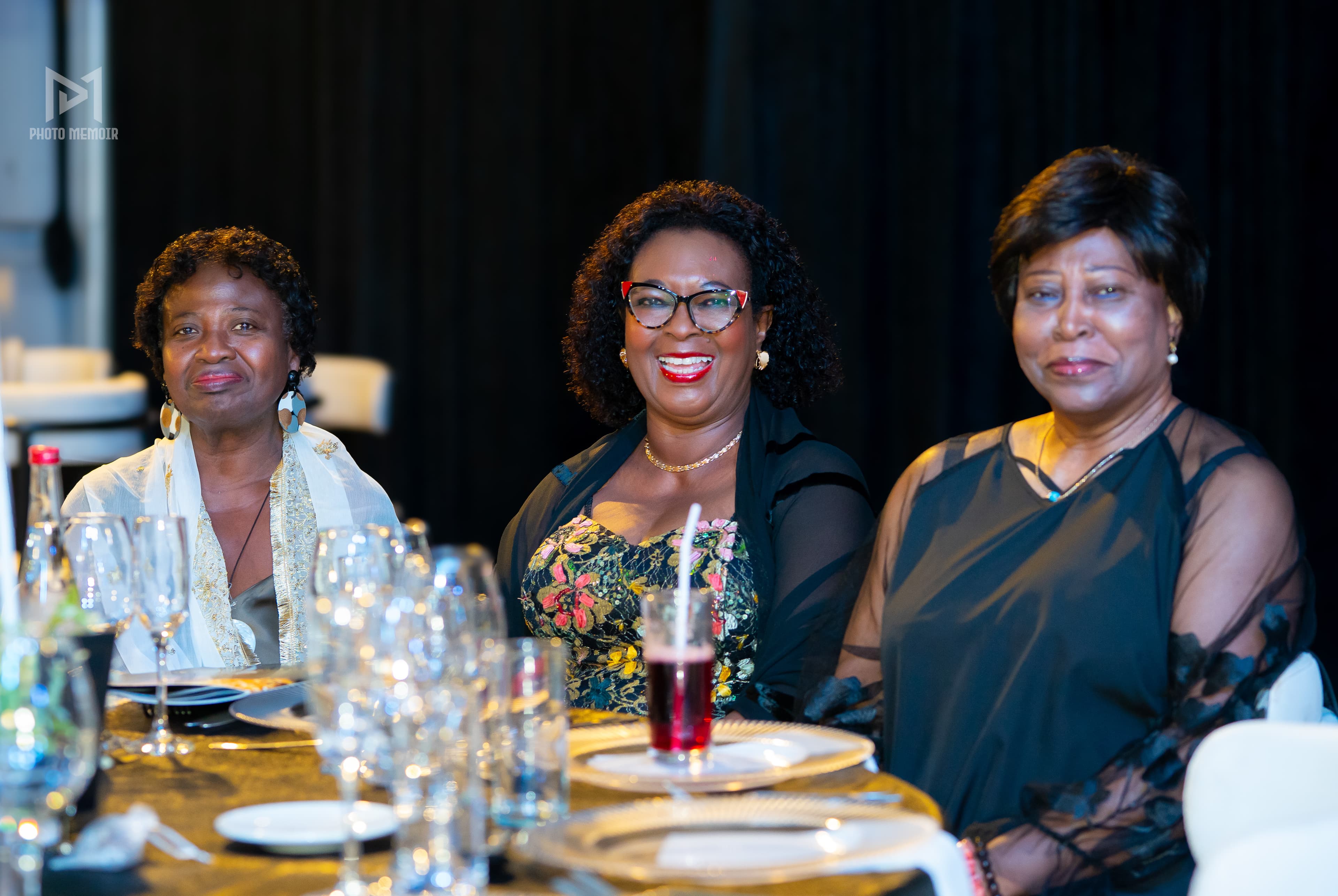 Formal dinner setting at the President's Ball gala