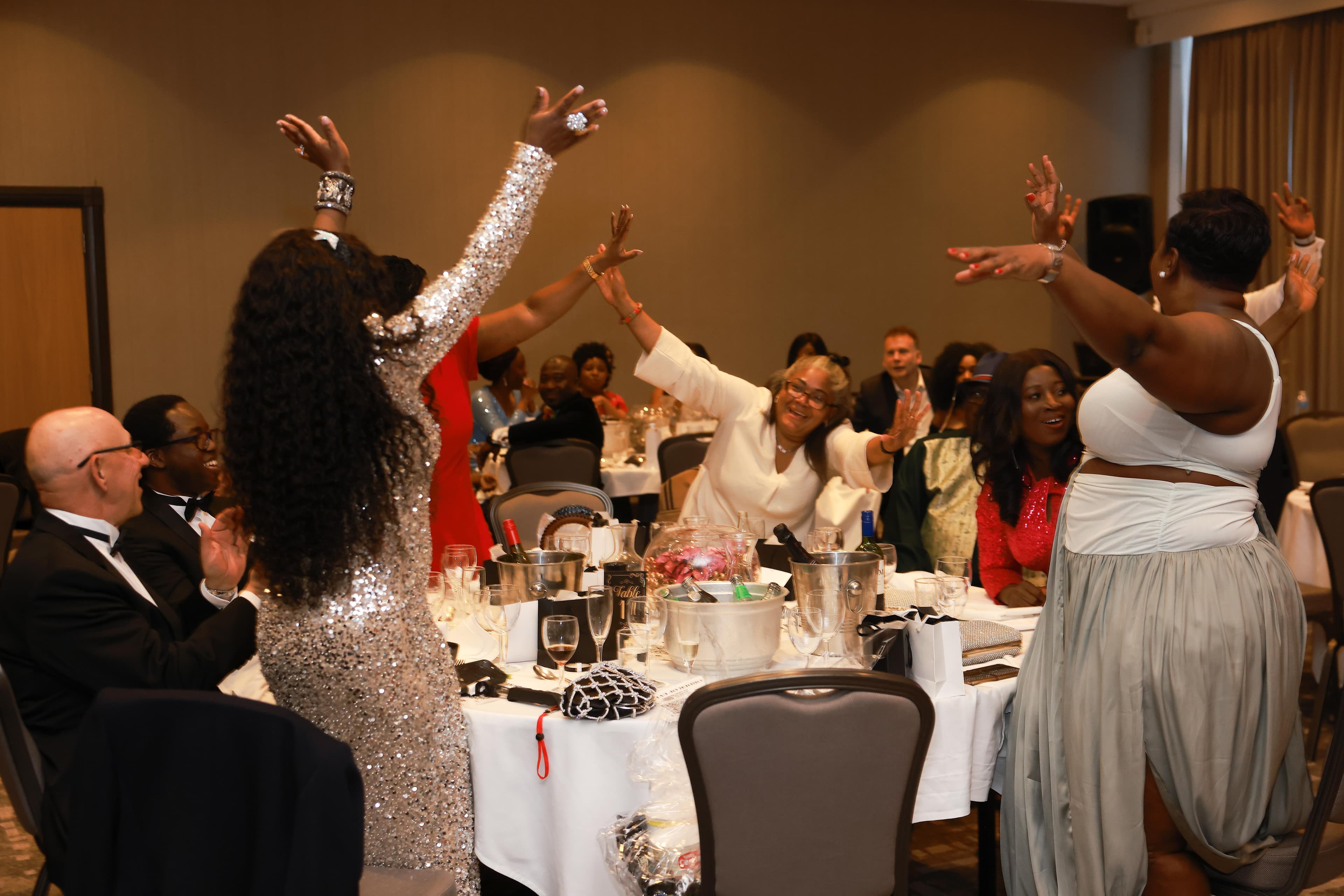 Crowd enjoying the UK Fundraiser celebration